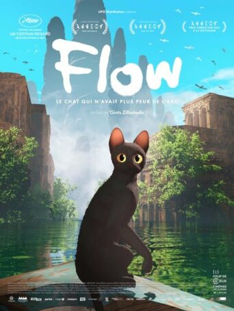 Affiche du film FLOW, LE CHAT QUI N’AVAIT PLUS PEUR DE L’EAU